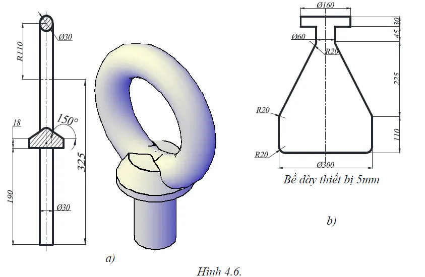 Tổng hợp các mô hình Solid phức tạp, yêu cầu kết hợp Extrude, Revolve và Boolean
