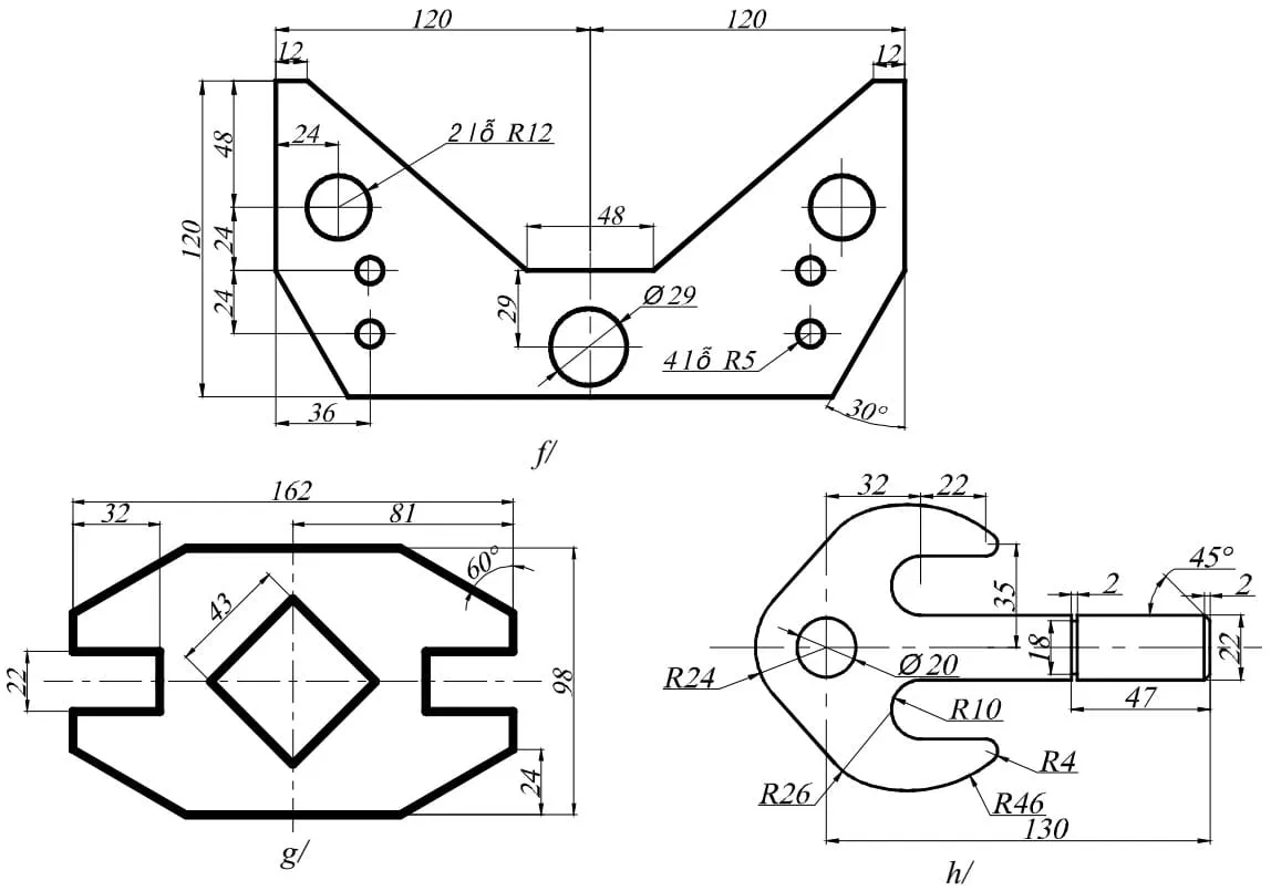 Ứng dụng các lệnh hiệu chỉnh Fillet và Chamfer để hoàn thiện bản vẽ AutoCAD 2D