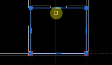 Vẽ hình chữ nhật bao quanh khu vực cầu thang trước khi phá khối trong AutoCAD