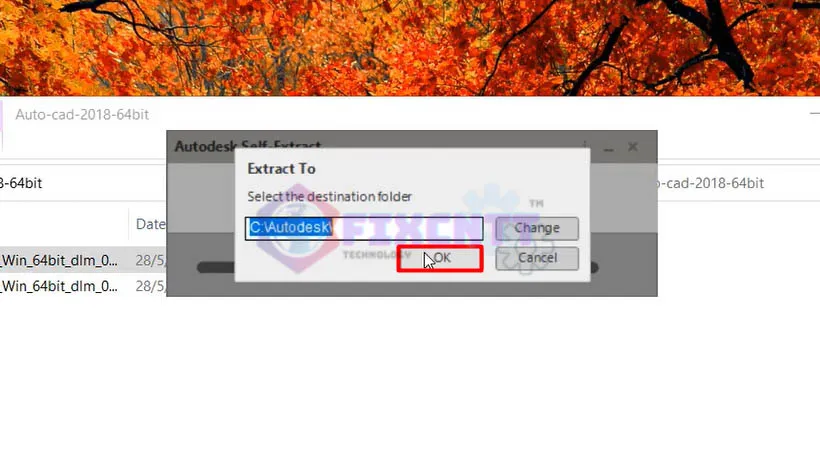 Xác nhận bằng cách chọn OK trong hộp thoại cài đặt ban đầu của AutoCAD 2018