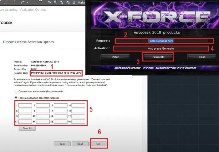 Active AutoCAD 2018 bằng Xforce