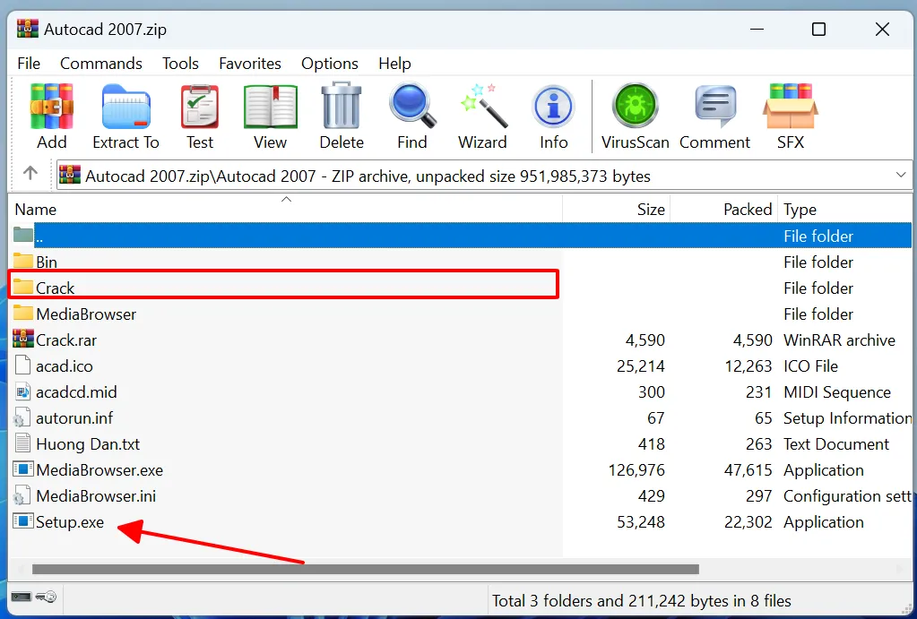 Ảnh minh họa giao diện cài đặt Autocad 2007 trên Windows