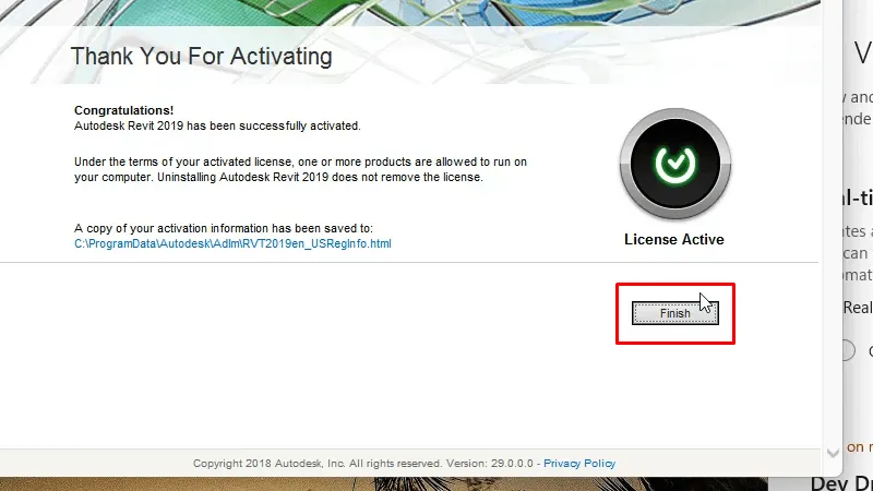 Bấm Finish hoàn thành cài đặt và kích hoạt thử