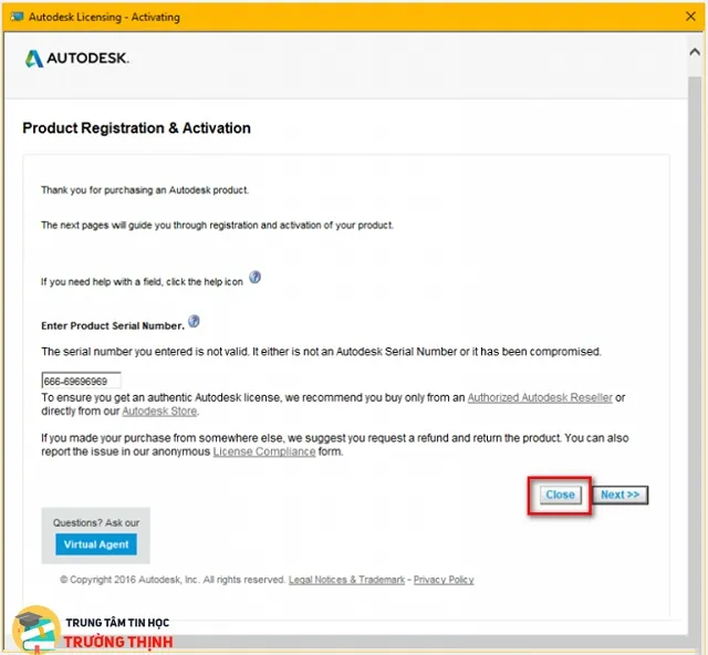 Bắt đầu quá trình kích hoạt AutoCAD 2013