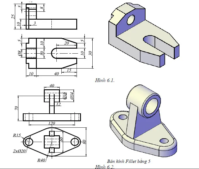 Các lệnh hiệu chỉnh khối Solid trong AutoCAD 3D