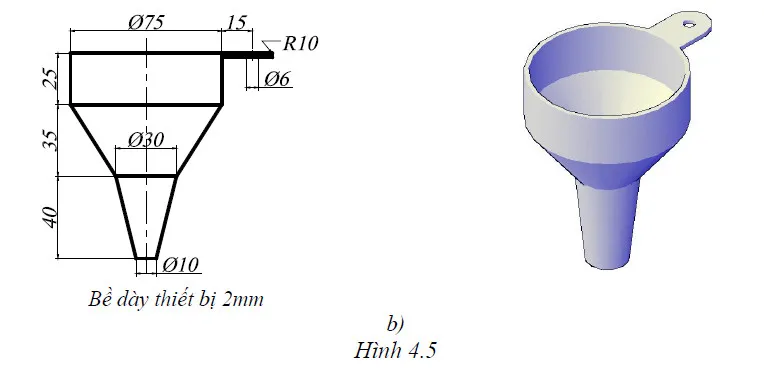 Các ví dụ về mô hình Solid được tạo bằng lệnh Revolve, điển hình là các chi tiết có tính đối xứng quanh trục