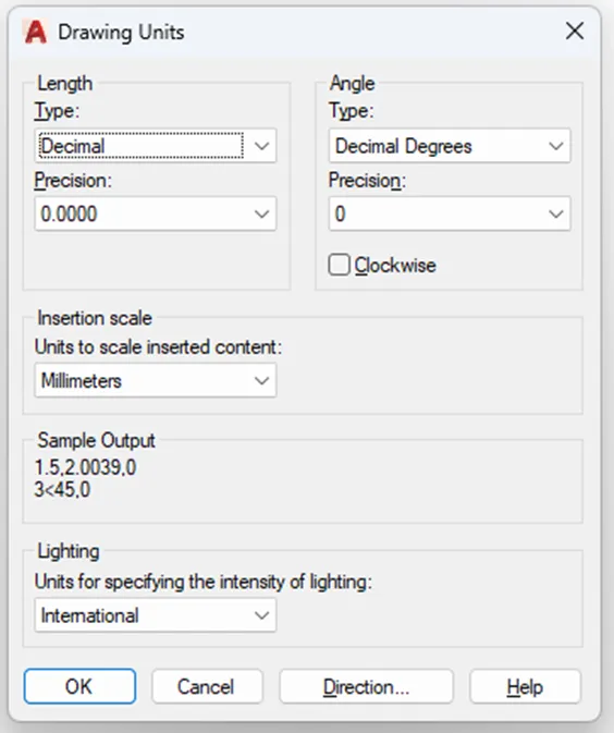 Cài đặt đơn vị đo lường cho bản vẽ