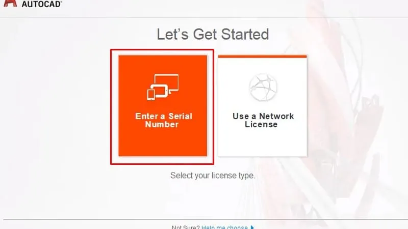Chọn Enter a Serial Number để kích hoạt bản quyền