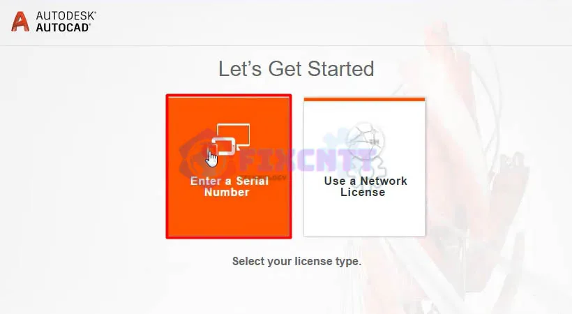Chọn Enter a Serial Number để kích hoạt