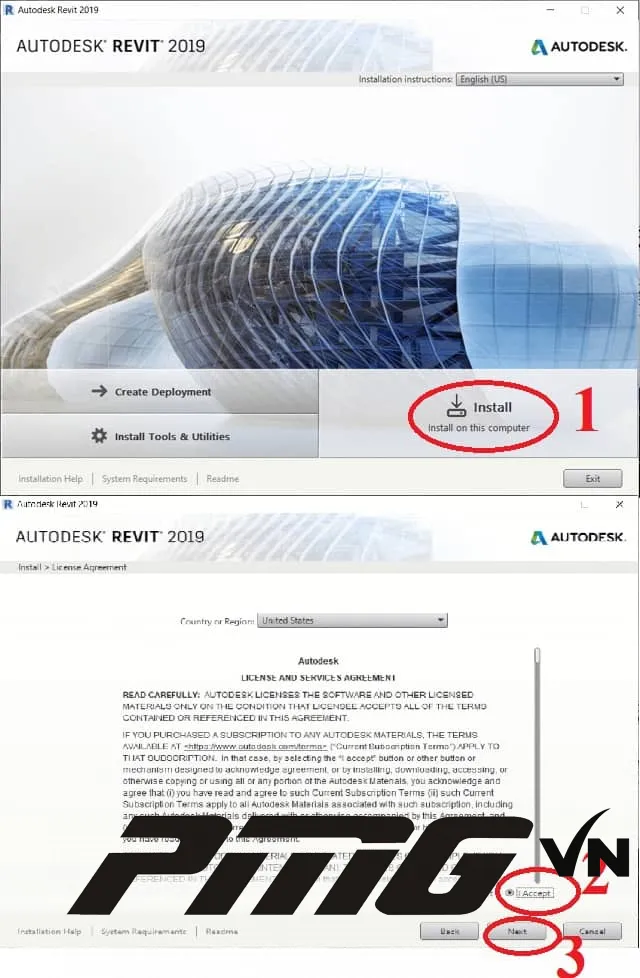 Chọn &quot;Install&quot; để bắt đầu quá trình cài đặt