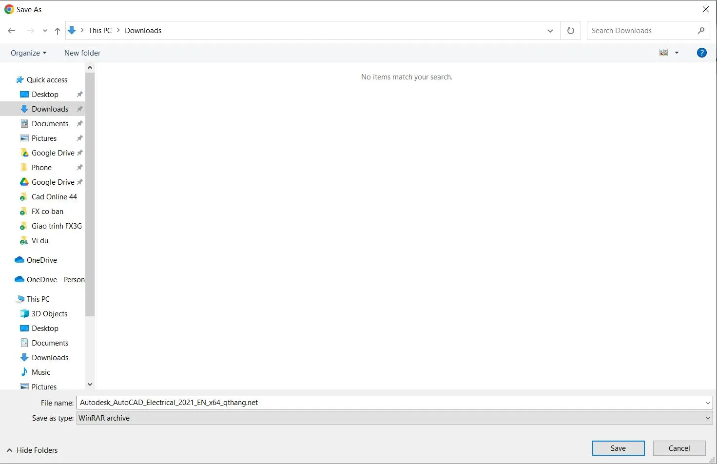Chọn thư mục lưu tệp cài đặt AutoCAD Electrical sau khi tải xuống