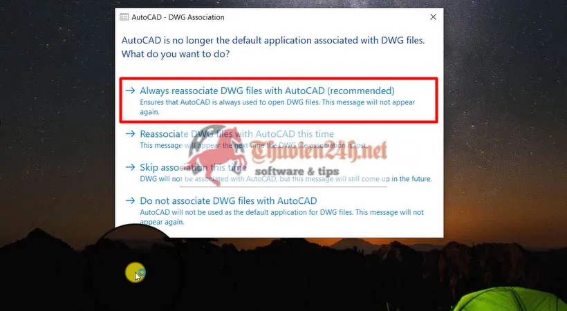 Chọn tùy chọn cài đặt trong Autodesk Civil 3D 2019