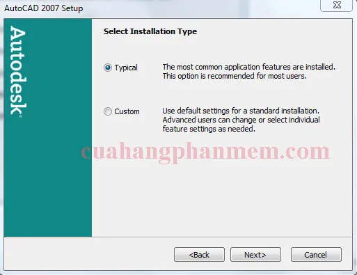 Chuyển đến bước cấu hình cài đặt tiếp theo