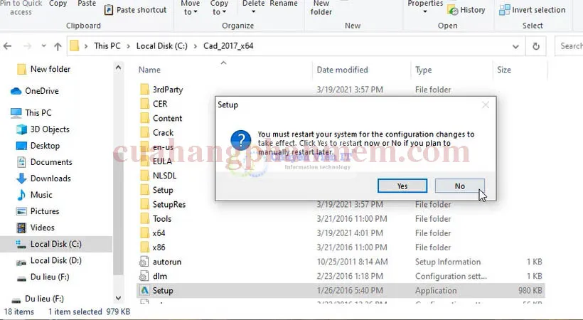 Cửa sổ hoàn tất cài đặt AutoCAD 2017