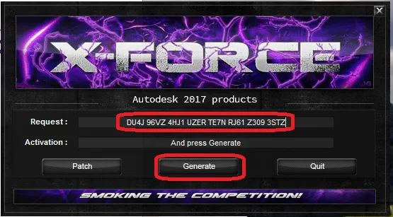 Dán Request Code vào công cụ Crack và nhấn Generate