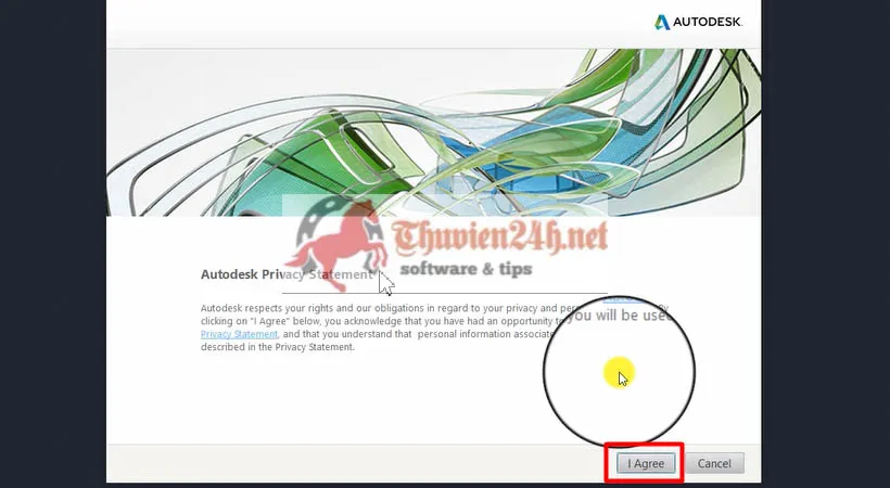 Đồng ý với các điều khoản sử dụng của Autodesk Civil 3D 2019