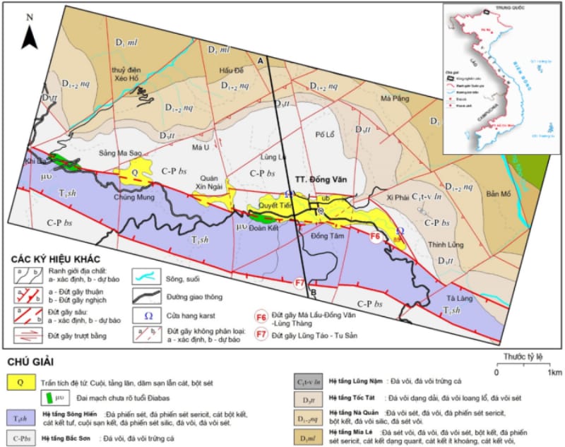 Đứt gẫy kiến tạo Tây Bắc Đông Nam hình thành do biến dạng vỏ Trái Đất, minh họa nguyên lý cơ bản