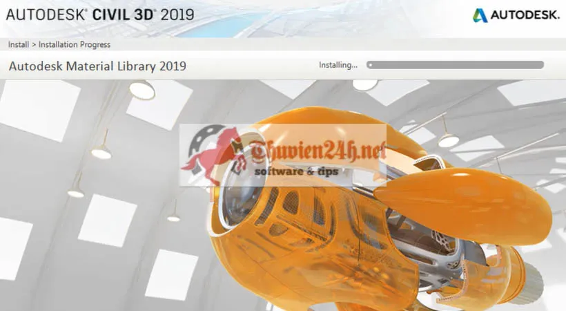 Giao diện chính của Autodesk Civil 3D 2019 sau khi cài đặt