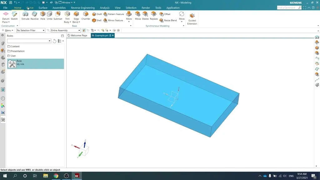 Giao diện người dùng chuyên nghiệp của phần mềm NX