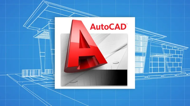 Giao diện người dùng của phần mềm AutoCAD trên máy tính