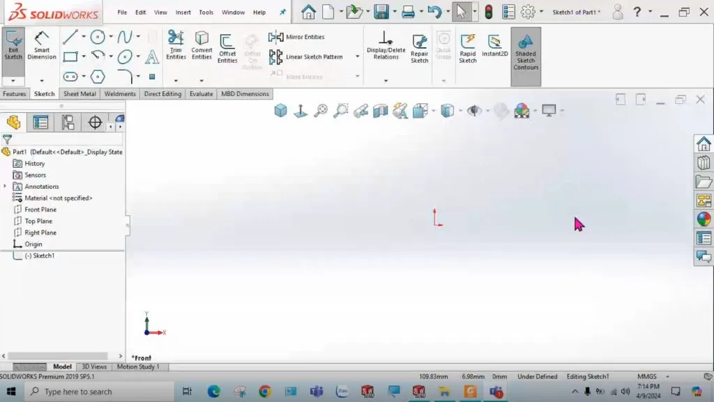 Giao diện người dùng trực quan và thân thiện của phần mềm SOLIDWORKS