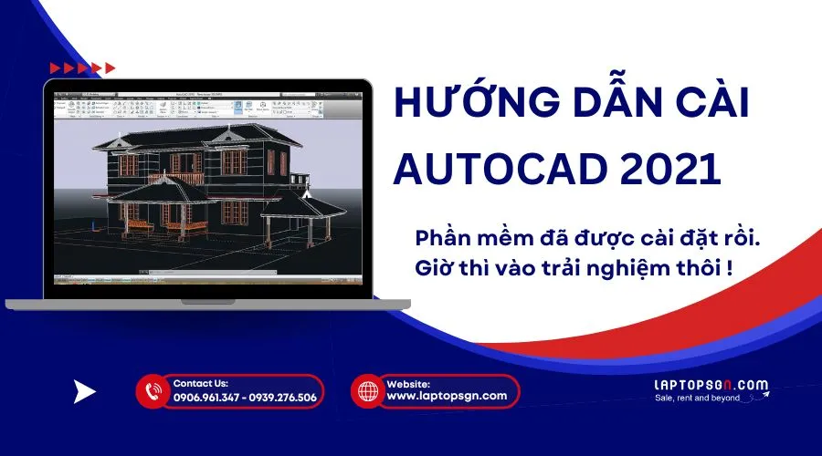Giao diện phần mềm AutoCAD 2021 sau khi cài đặt và kích hoạt thành công