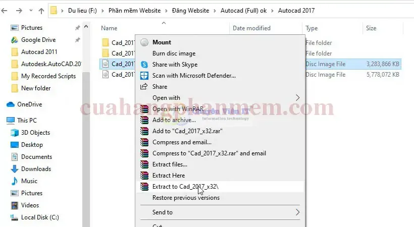Giao diện thiết kế 3D của phần mềm AutoCAD 2017