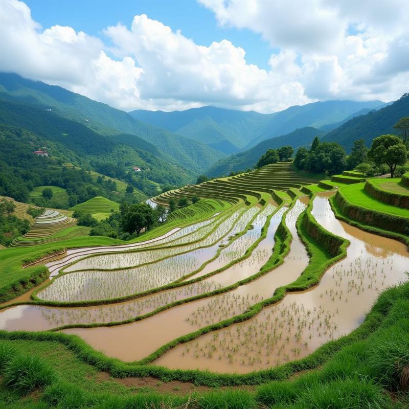 Hình ảnh thực tế một mái dốc bị xói mòn nghiêm trọng sau mưa lớn, minh họa cho sự cần thiết của giải pháp chống xói mòn trên đất dốc.