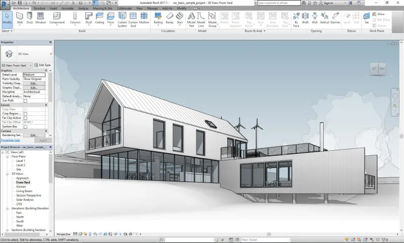 Hình ảnh minh họa quy trình làm việc với Revit trong BIM