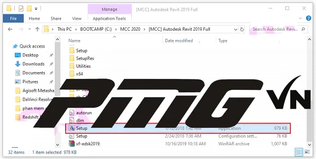 Khởi chạy file cài đặt Revit 2019