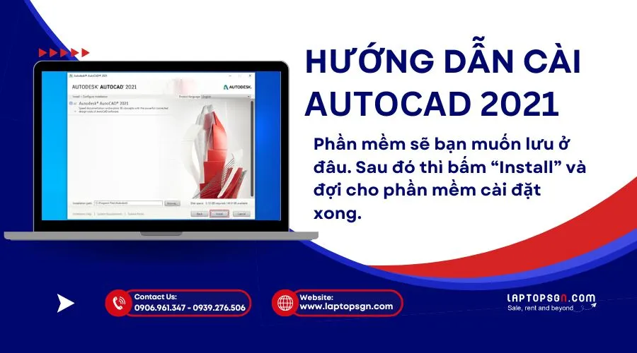 Lựa chọn thư mục cài đặt cho phần mềm AutoCAD 2021