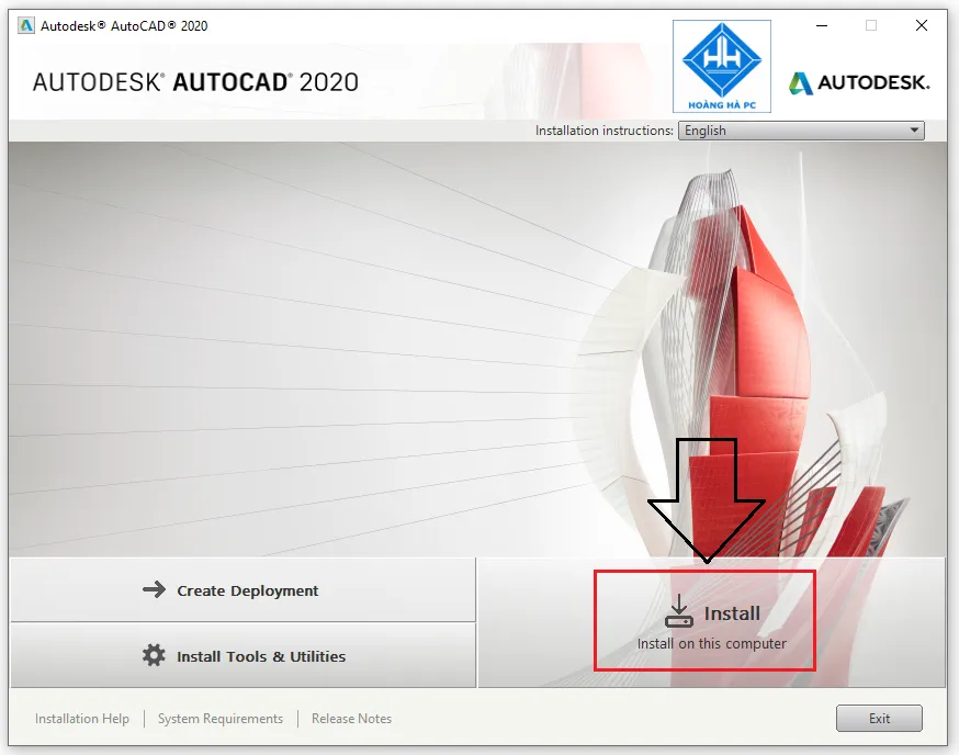 Màn hình tùy chọn cài đặt phần mềm Autodesk AutoCAD 2020
