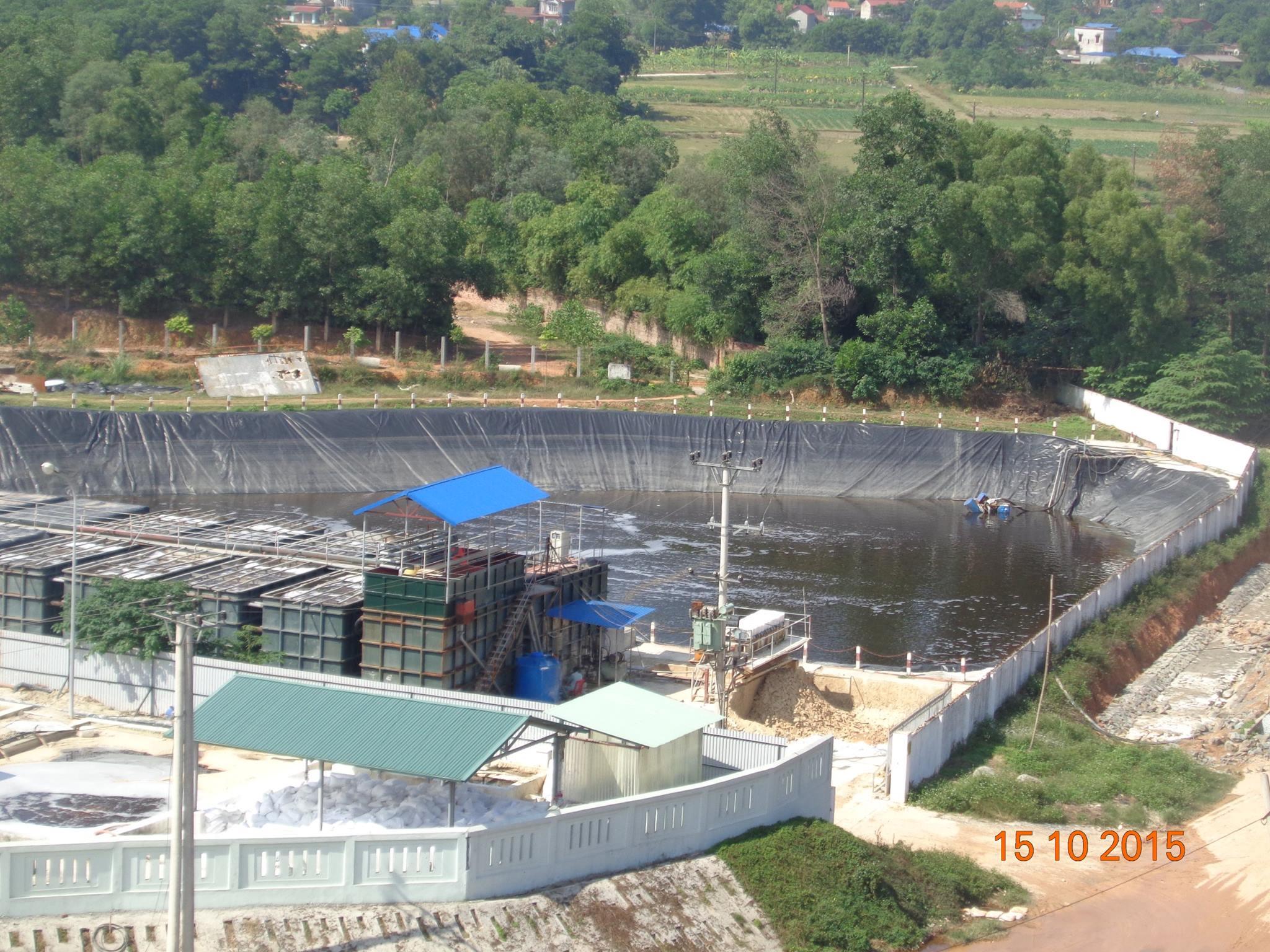 Chống thấm hồ chứa nước thải bằng màng HDPE