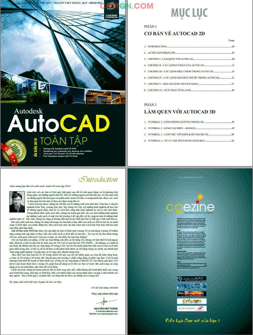 Minh họa giao diện làm việc với mô hình 3D trong AutoCAD