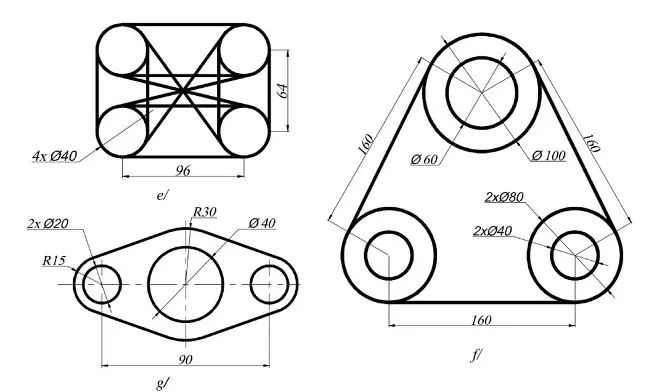 minh họa hình tập vẽ với chế độ bắt điểm 2