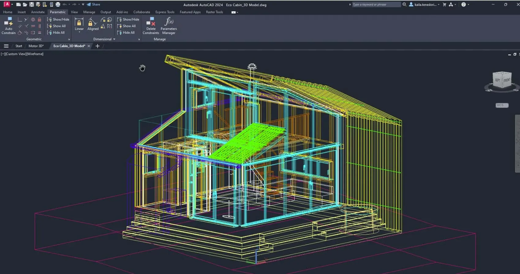 Mô hình 3D được tạo ra từ các bản vẽ 2D trong AutoCAD