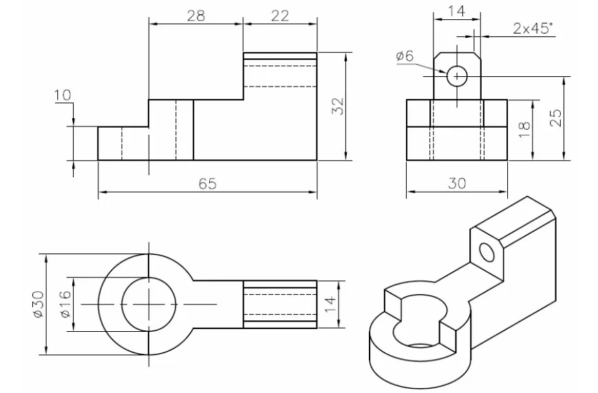 Mô hình 3D phức tạp với nhiều chi tiết và bề mặt