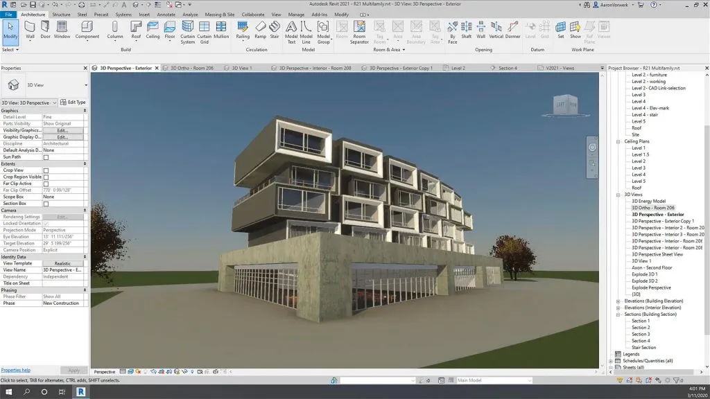 Mô hình 3D Revit 2023