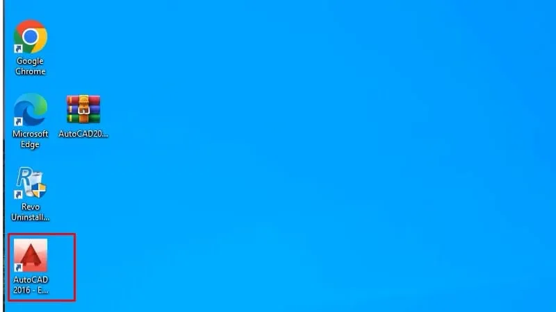 Mở lại Autocad 2016