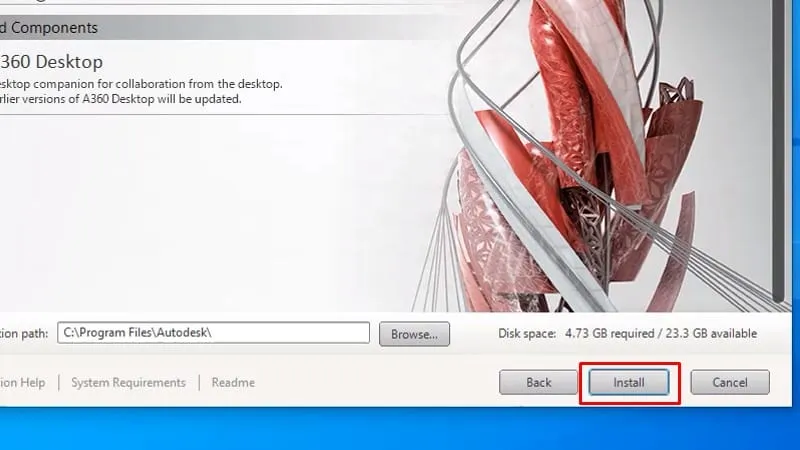 Nhấn Install để tiến hành cài đặt