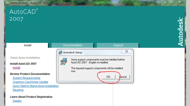 Nhấn Install và OK để tiếp tục cài đặt