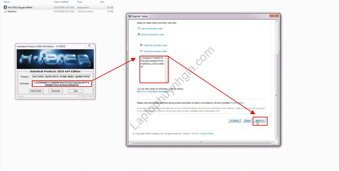 Nhập mã kích hoạt vào Autocad 2010