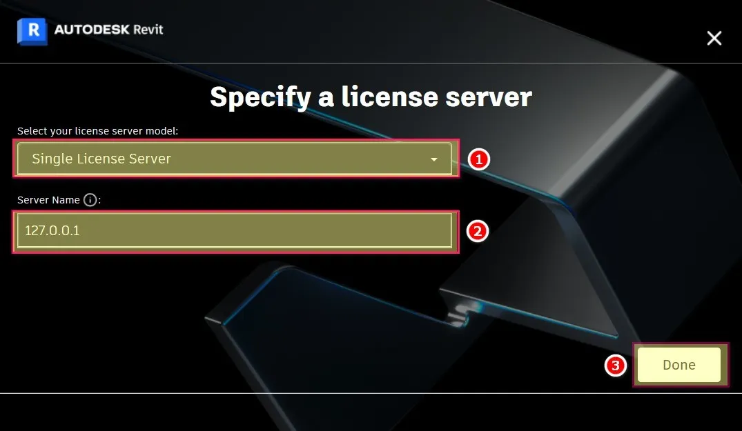 Nhập Server Name để kích hoạt