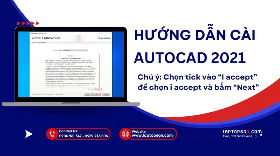 Quá trình cài đặt phần mềm AutoCAD 2021 đang diễn ra trên máy tính