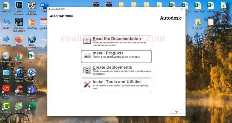 Quy trình giải nén file cài đặt AutoCAD 2009 trên máy tính
