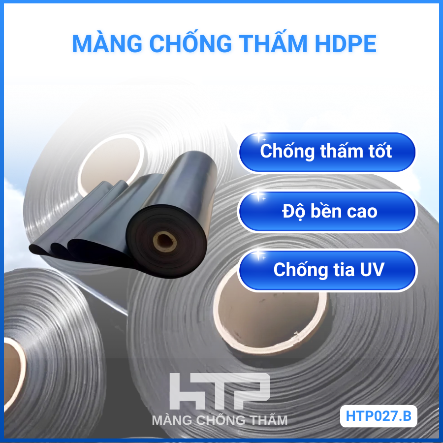 Quá trình hàn nối bạt HDPE bằng máy hàn chuyên dụng, đảm bảo độ kín tuyệt đối cho các mối ghép, là bước quan trọng trong thi công lớp chống thấm hiệu quả.