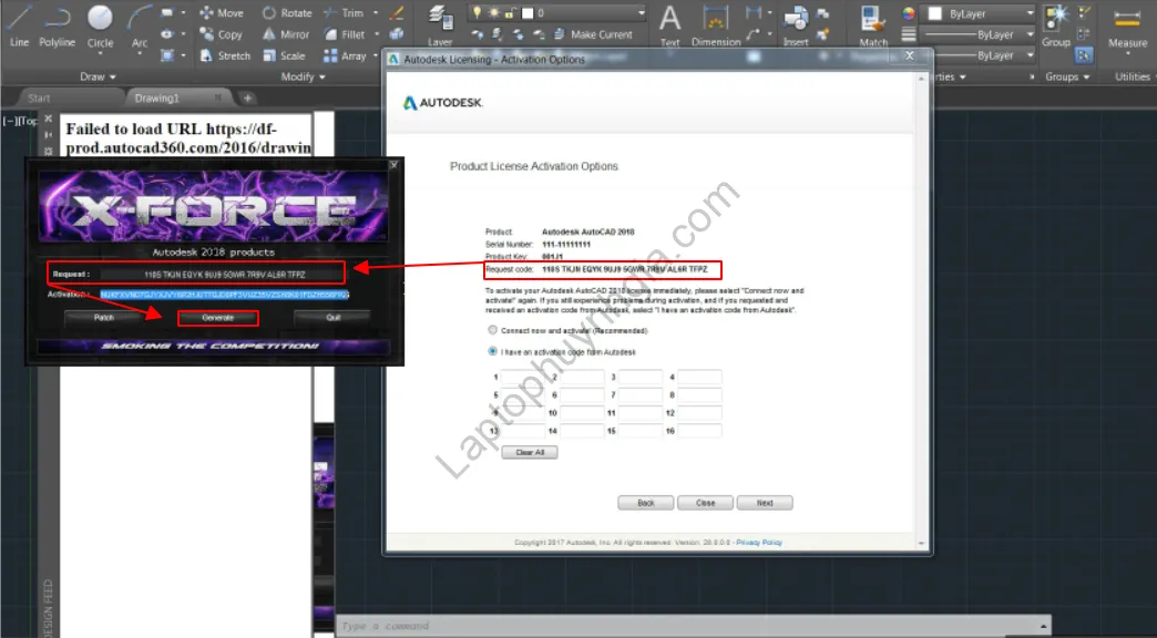 Sử dụng công cụ X-Force để tạo mã kích hoạt cho Autocad 2018