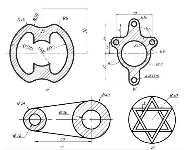 Sử dụng lệnh Hatch để tô vật liệu cho bản vẽ CAD