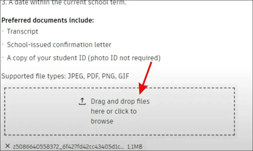 Tải lên thẻ sinh viên để xác minh danh tính