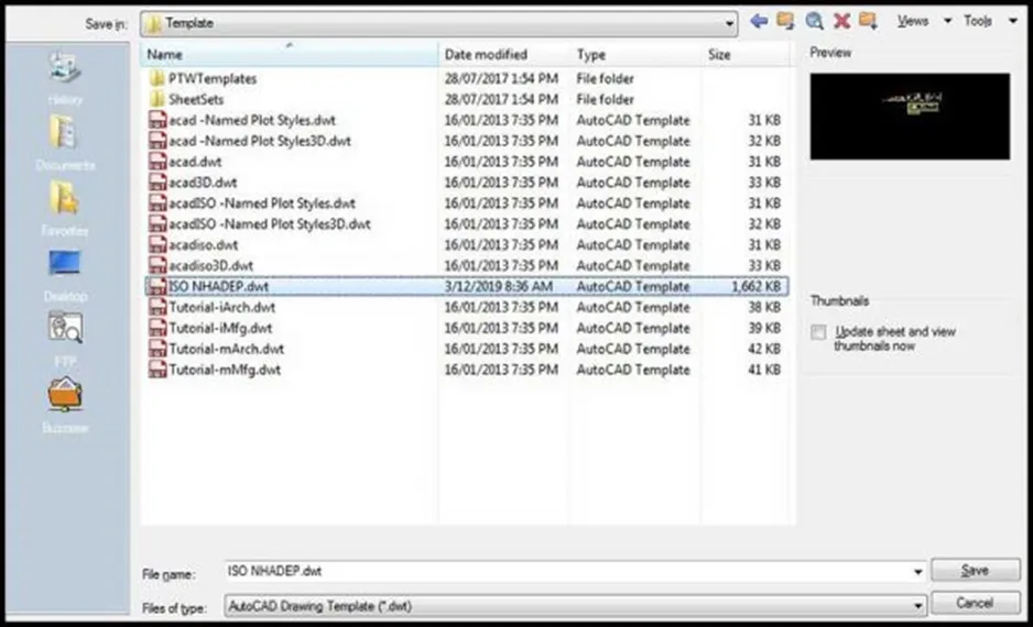 Tạo và mở bản vẽ mẫu (Template) trong AutoCAD